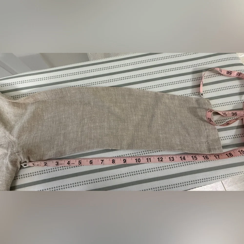 NWOT - Tahari Tan Linen Button Down Midi Dress/Duster - Picture 9 of 10